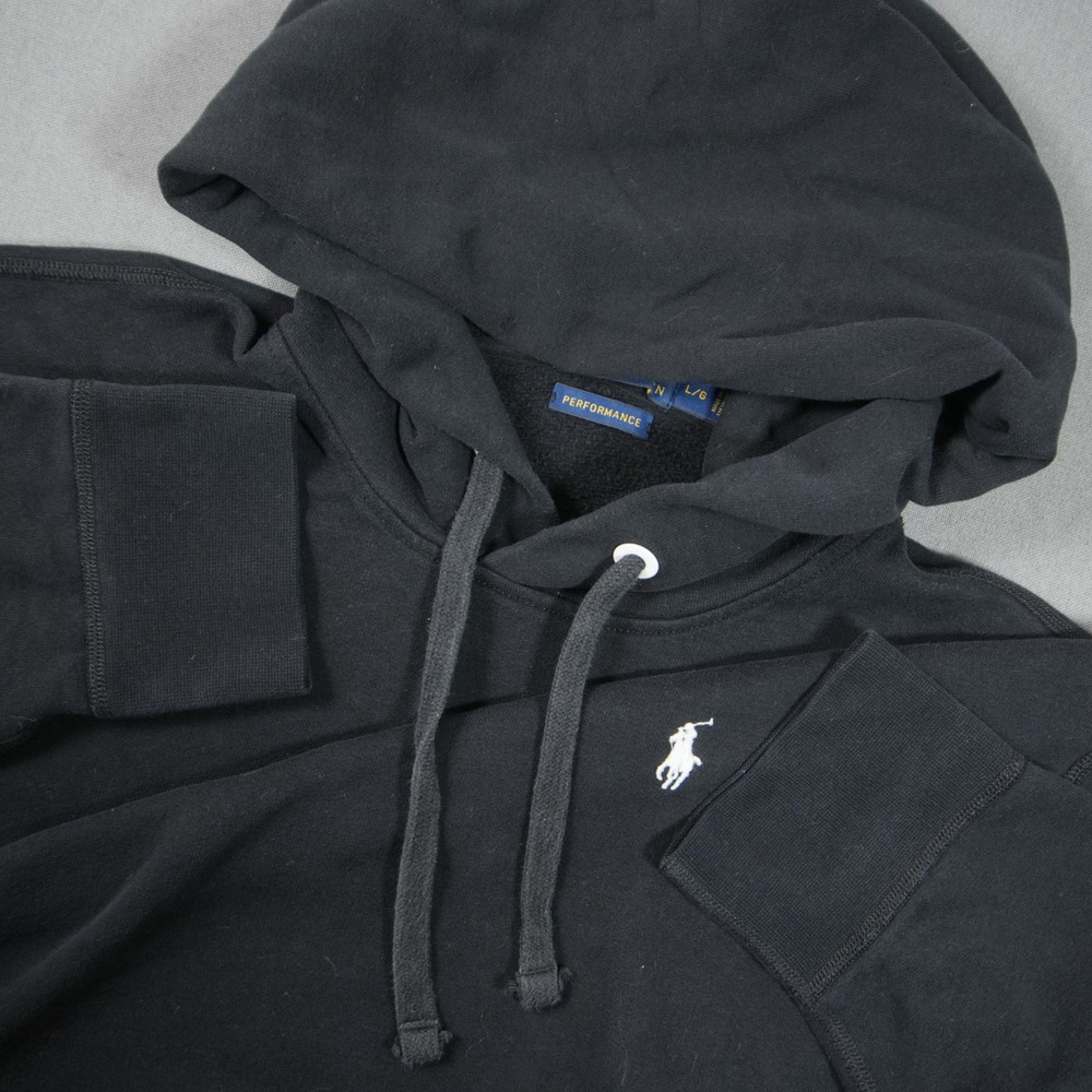 Polo Ralph Lauren Performance Fleece Pullover Men Hoodie L White Pony Skate